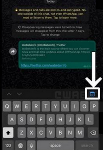 Mencari chat WhatsApp berdasarkan Tanggal