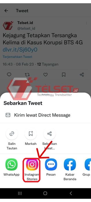 Cara Bagikan Tweet ke Instagram