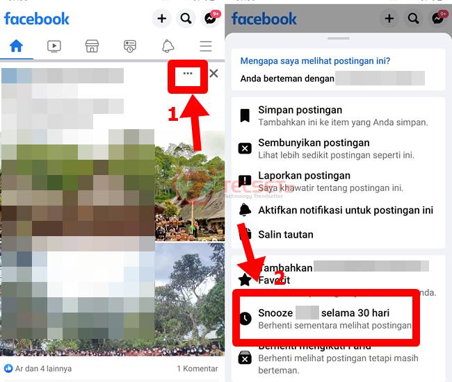 Cara Membisukan Postingan Akun Facebook 