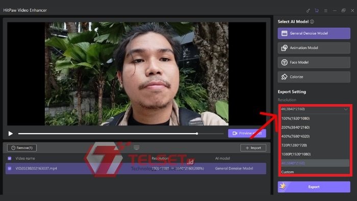 HitPaw Video Enhancer AI Upscale
