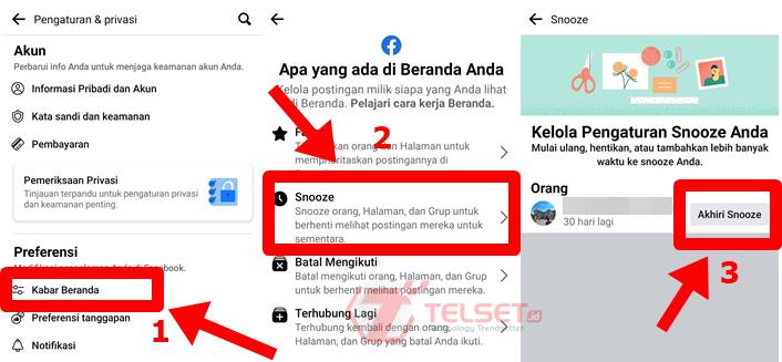 Cara Snooze Akun 