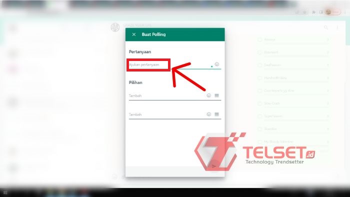 Cara Membuat Polling WhatsApp Web