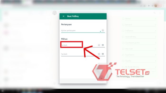 Cara Membuat Polling WhatsApp Web
