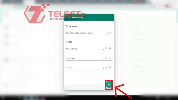 Cara Membuat Polling WhatsApp Web