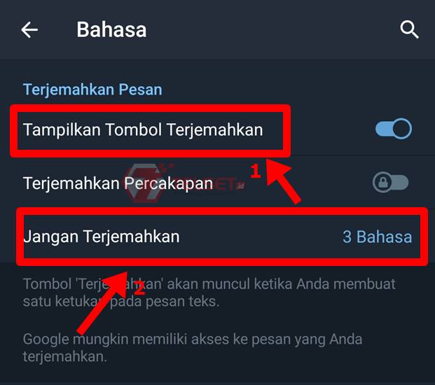Menerjemahkan Chat Bahasa Asing