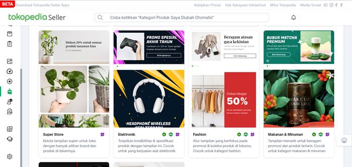 Halaman Toko Tokopedia