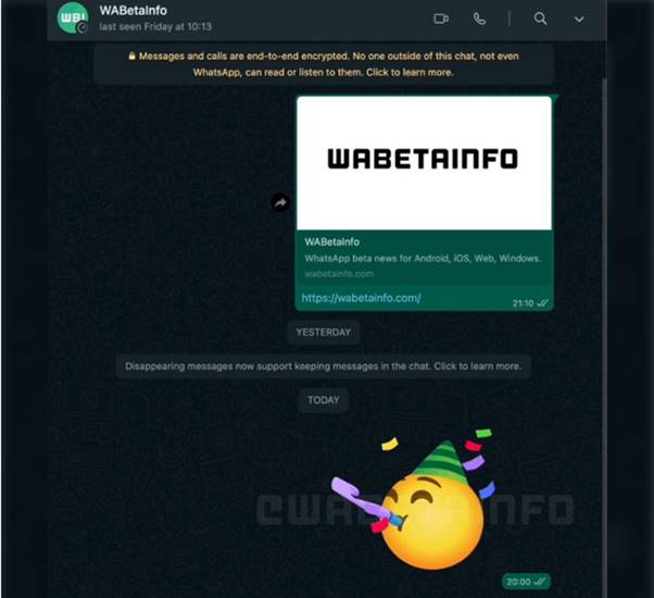 WA Beta Info Emoji Animasi 