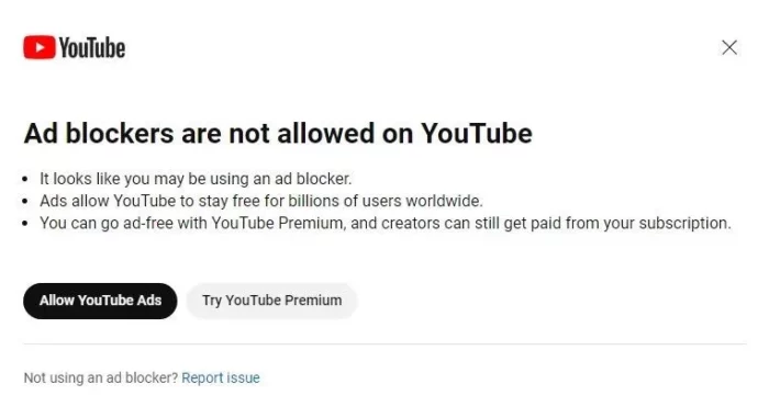 Pemblokir Iklan YouTube Dilarang