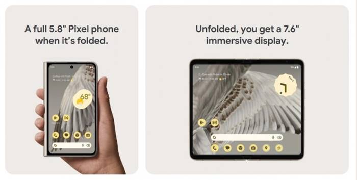 Spesifikasi Google Pixel Fold 1