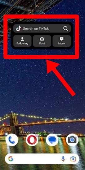 Widget Pencarian TikTok Android