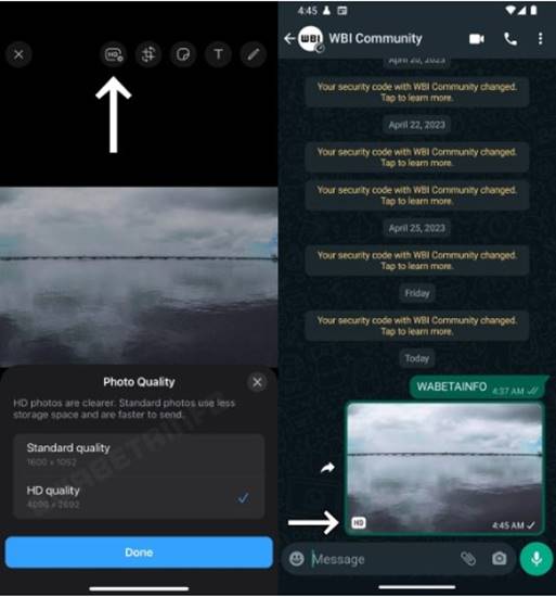 WhatsApp Foto Resolusi Tinggi HD 