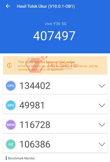 AnTuTu Y36 5G