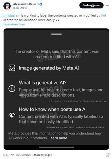 Label Postingan AI Instagram