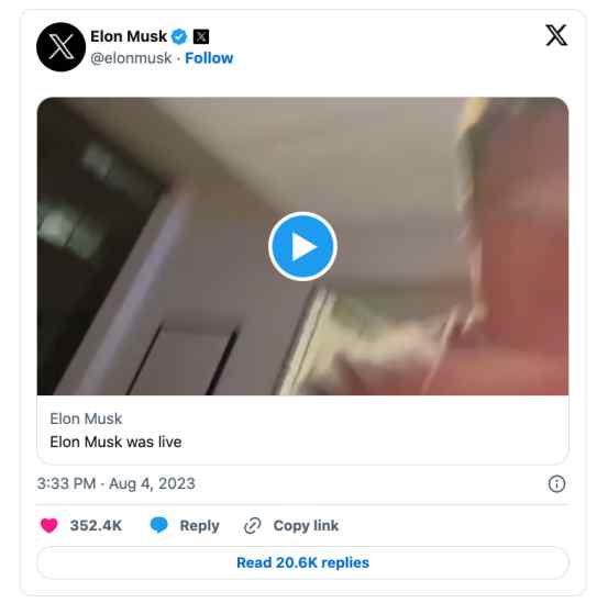 Twitter X Live Video