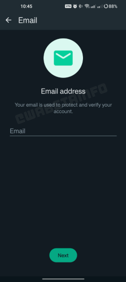WhatsApp Alamat Email