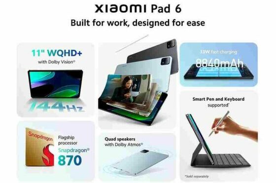 Spesifikasi Xiaomi Pad 6