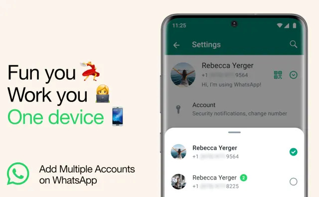 2 Akun WhatsApp 1 perangkat