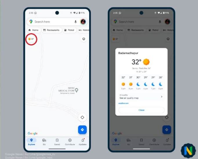Google Maps Cuaca Lokal Android iOS