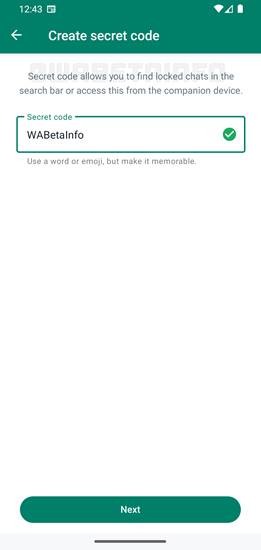 WhatsApp Kode Rahasia Chat Lock
