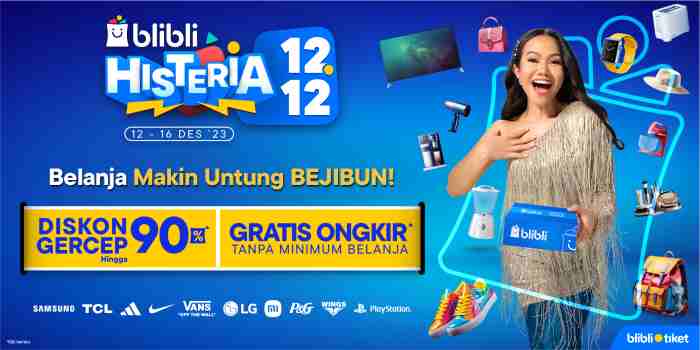 Blibli Histeria 12.12 Promo Bejibun