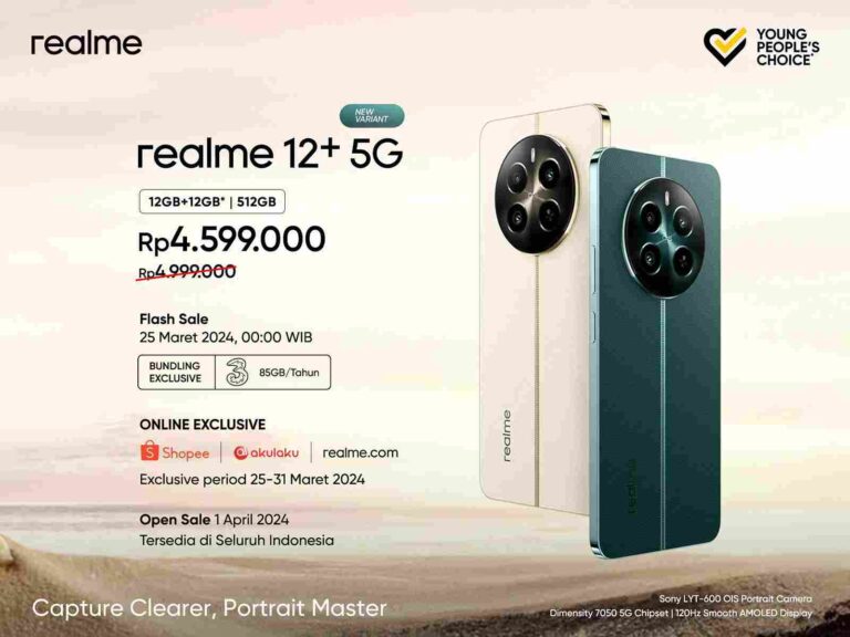 Harga Realme 12+ 5G RAM 12GB