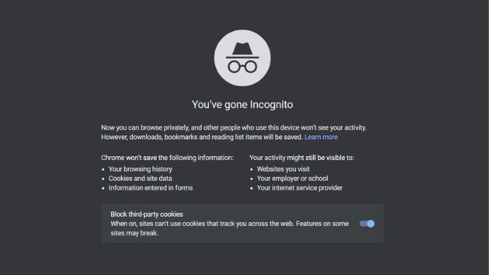 Data Mode Penyamaran Chrome