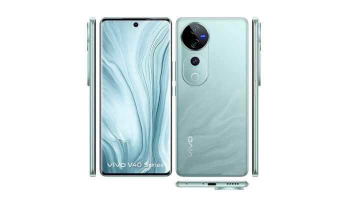 vivo V40 Pro Tampilan depan vivo V40 Pro dengan layar AMOLED dan kamera 50 MP