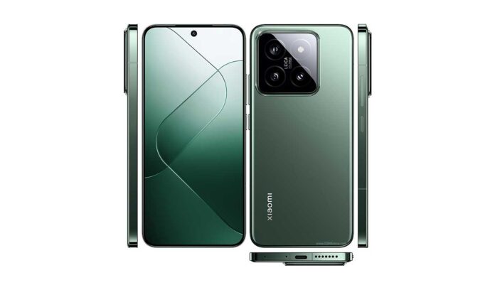 Xiaomi 14 Tampilan depan Xiaomi 14 dengan layar LTPO OLED dan kamera 50 MP