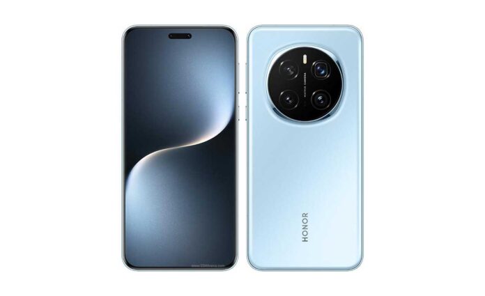 Honor Magic7 Pro Tampilan depan Honor Magic7 Pro dengan layar LTPO OLED dan kamera 50 MP