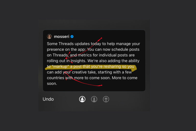 Fitur Markup Threads