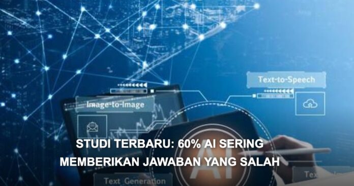 Ilustrasi chatbot AI memberikan jawaban yang salah