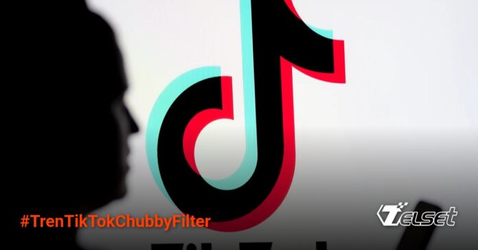 Tren TikTok  Ilustrasi kontroversi tren TikTok Chubby Filter dan dampaknya pada citra tubuh