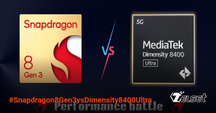 Perbandingan visual chipset Snapdragon 8 Gen 3 dan Dimensity 8400 Ultra