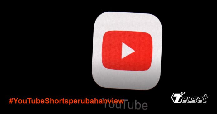 Ilustrasi YouTube Shorts dengan grafik analitik view