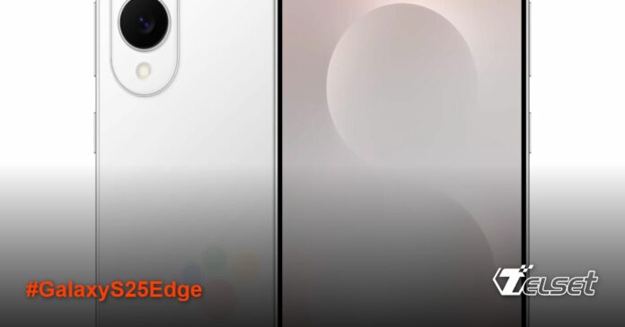 Render resmi Samsung Galaxy S25 Edge dalam tiga warna titanium