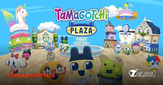 Tamagotchi Plaza Hadir Kembali dengan Fitur Keren untuk Uni! Ilustrasi Tamagotchi Plaza dengan karakter lucu dan suasana festival