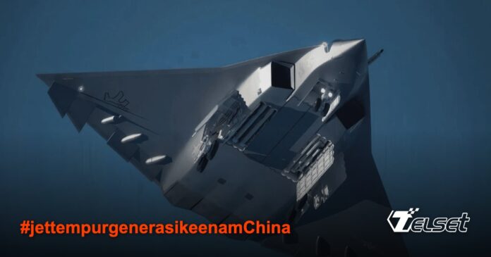 Jet Tempur J-36 China dalam uji terbang dengan desain segitiga futuristik