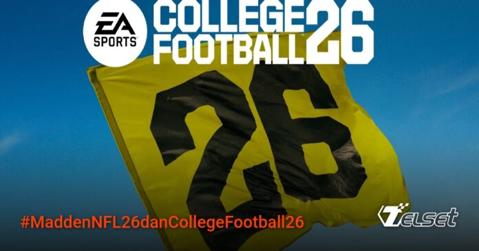 Sampul game EA Sports College Football 26 dengan pemain Amerika