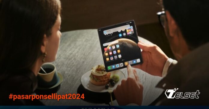 Grafik pertumbuhan pasar ponsel lipat global 2024-2026