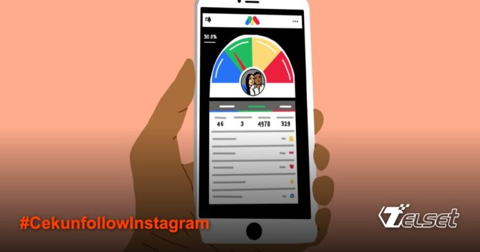 Ilustrasi cek unfollow Instagram dengan metode manual
