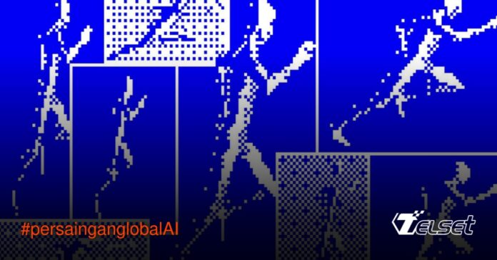 Grafik perkembangan persaingan global dalam pengembangan kecerdasan buatan (AI)