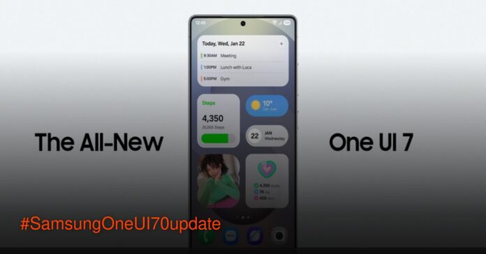 Samsung One UI 7.0 Resmi Rilis: Jadwal Update dan Daftar Perangkat yang Mendapatkan Ilustrasi antarmuka Samsung One UI 7.0 pada smartphone Galaxy S24