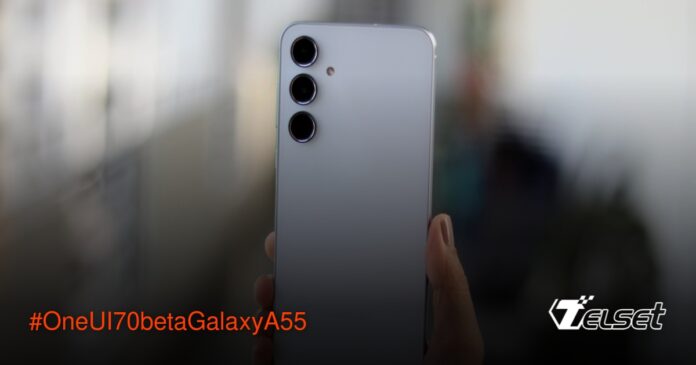 One UI 7.0 Beta Galaxy A55 Sudah Hadir di India, Begini Cara Daftarnya Galaxy A55 dengan One UI 7.0 beta di layar