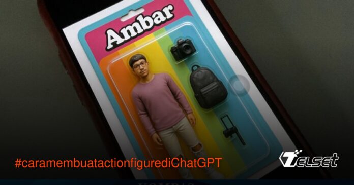 Contoh action figure digital hasil generasi AI ChatGPT dari foto pengguna