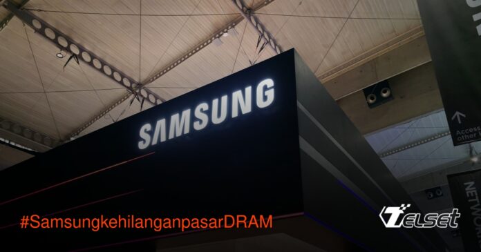 Grafik persaingan pasar DRAM global antara Samsung, SK Hynix, dan Micron