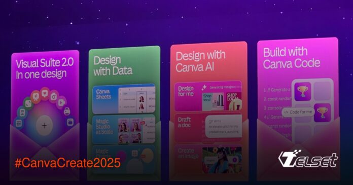 Pembicara di panggung Canva Create 2025 di Hollywood Park