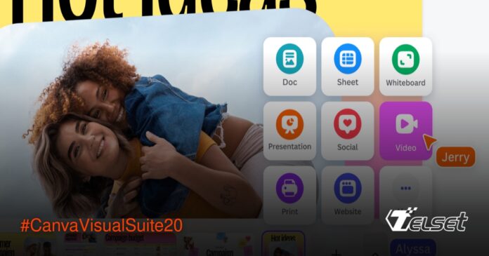 Tampilan antarmuka Canva Visual Suite 2.0 dengan berbagai fitur terbaru