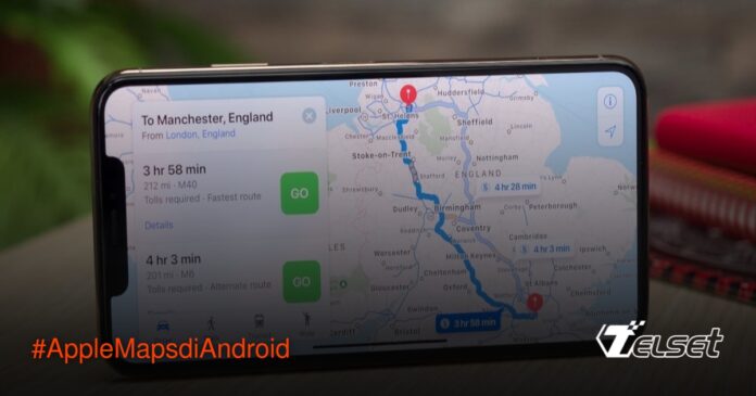 Android Bisa Pakai Apple Maps, Akankah Google Maps Tersaingi? Tampilan Apple Maps di browser Chrome pada ponsel Android