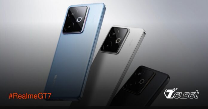 Realme GT7 Resmi Dirilis: Desain Tipis, Performa Gahar, Harga Terjangkau Realme GT7 dalam tiga warna: Graphene Ice biru, Graphene Snow putih, dan Graphene Night hitam