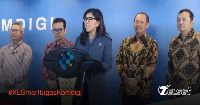 Komdigi Beri Tugas Berat ke XLSmart, Jika Gagal Siap-Siap Kena Sanksi Menteri Komunikasi dan Informatika Meutya Hafid memberikan pengarahan tentang tugas XLSmart pasca merger